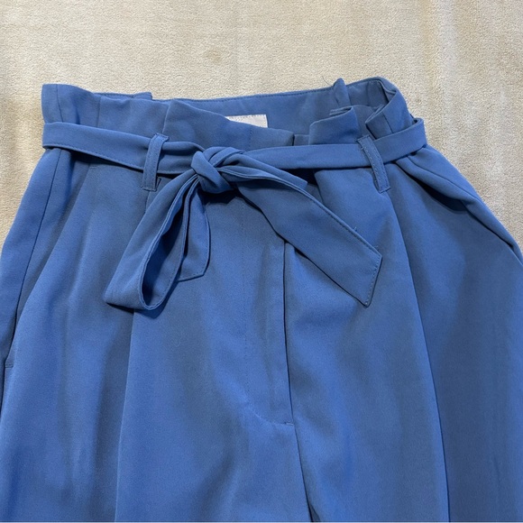 H&M Blue Paper Bag Waist‎ Pants - Picture 4 of 10
